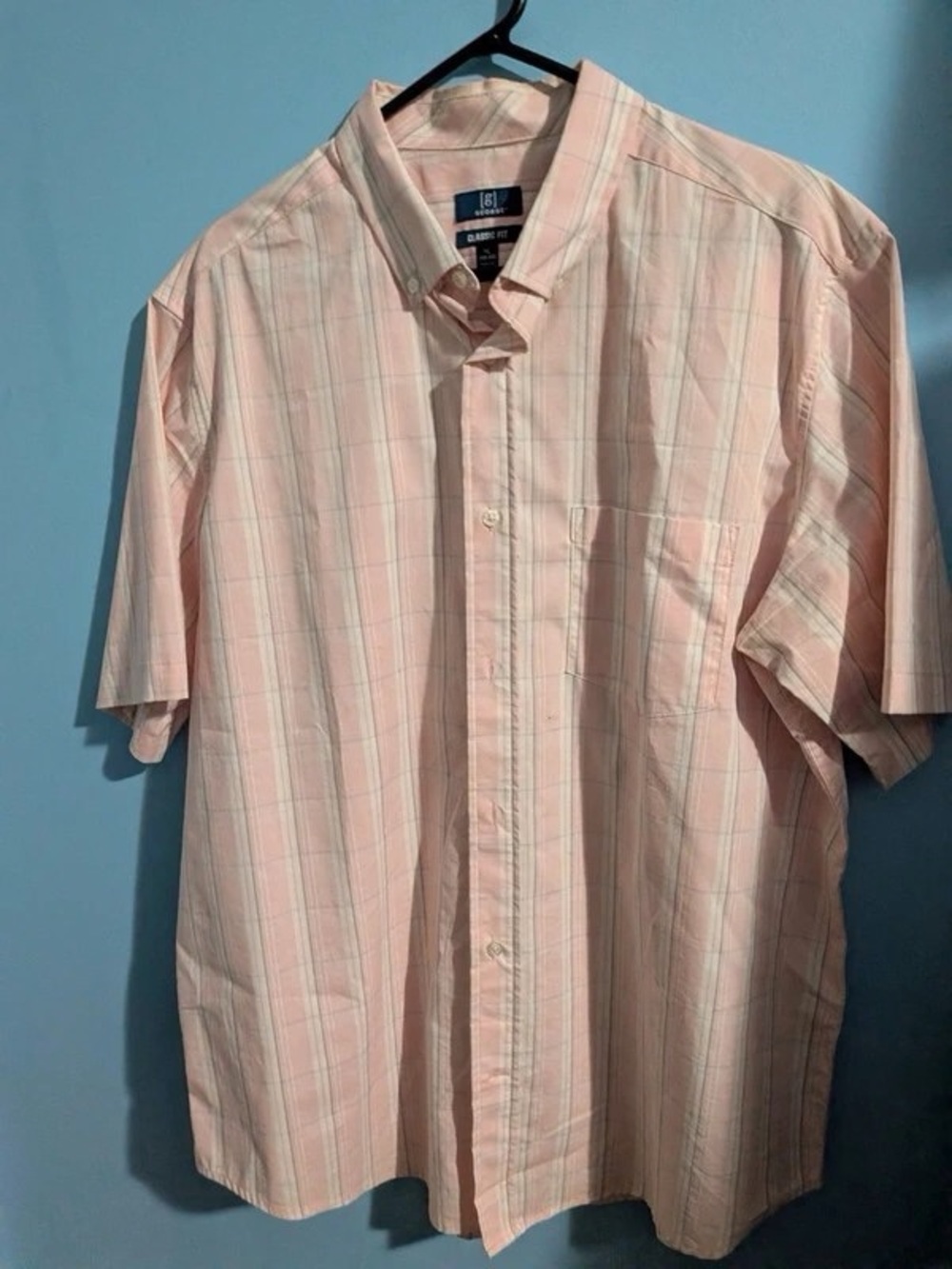 croft & barrow Light Pink Plaid Short-Sleeve Button-Down Shirt